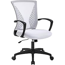 BestOffice Office Chair, Desk Chair, Anti-Fatigue, Rocking Function, Ergonomic, Lumbar Support, Mesh, Breathable, 360 Degree Rotation, Armrest Included, Casters, Telework, PC, Computer Chair, Office
