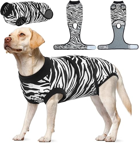 Miniatura 84 de Kuoser Traje de cirugía para perro, cómodo traje de recuperación para perros, mameluco protector posoperatorio, alternativa suave al cuello E