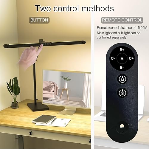 Miniatura 3 de Lámpara de escritorio de arquitecto ultra brillante de 36 W 3000 lm con base, luz de escritorio alta de 47.4 pulgadas de ancho para oficina en casa,