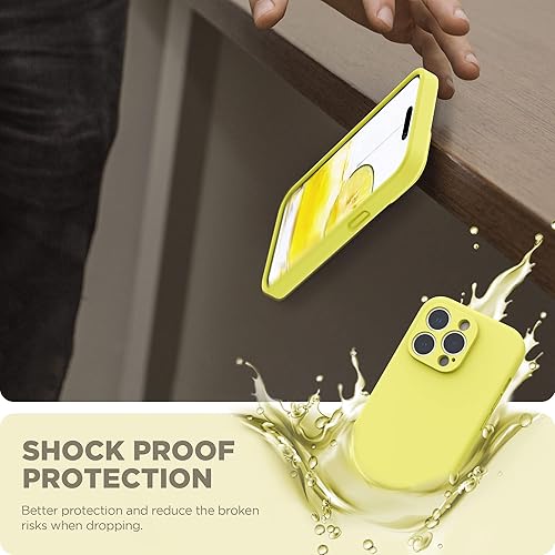 Miniatura 7 de SURPHY Funda diseñada para iPhone 14 Pro Max con protector de pantalla, (con protección de cámara + forro de microfibra suave), funda de silicona
