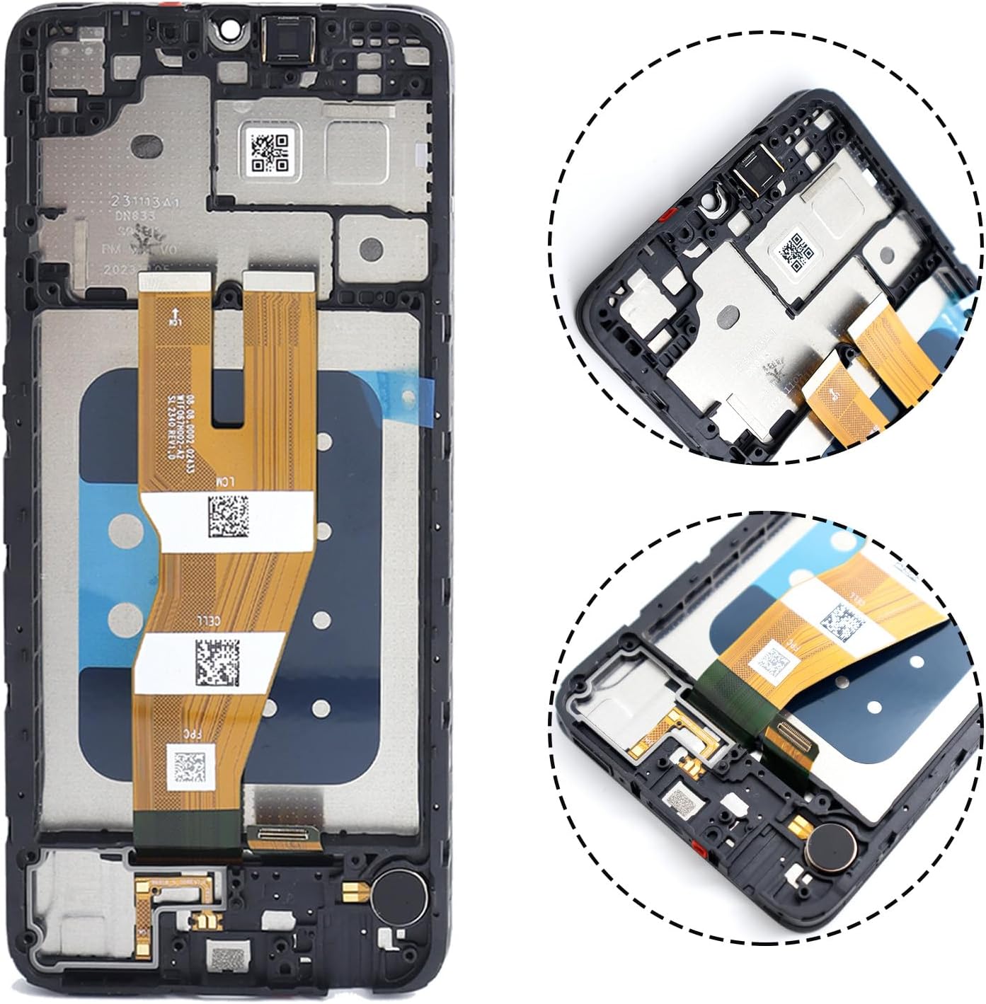for Samsung Galaxy A05 A055 SM-A055F SM-A055M A055F A055M LCD Screen Display Touch Digitizer Assembly with Frame Replacement 6.7"