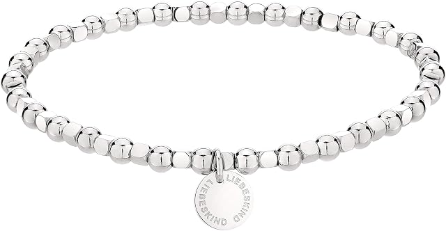 LIEBESKIND BERLIN Beads Armband – kleine Kugeln aus Edelstahl – Silber, Gold, Roségold & Schwarz – elastisch und vielseitig kombinierbar - Geschenkidee