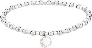 LIEBESKIND BERLIN Beads Armband – kleine Kugeln aus Edelstahl – Silber, Gold, Roségold & Schwarz – elastisch und vielseitig kombinierbar – Geschenkidee