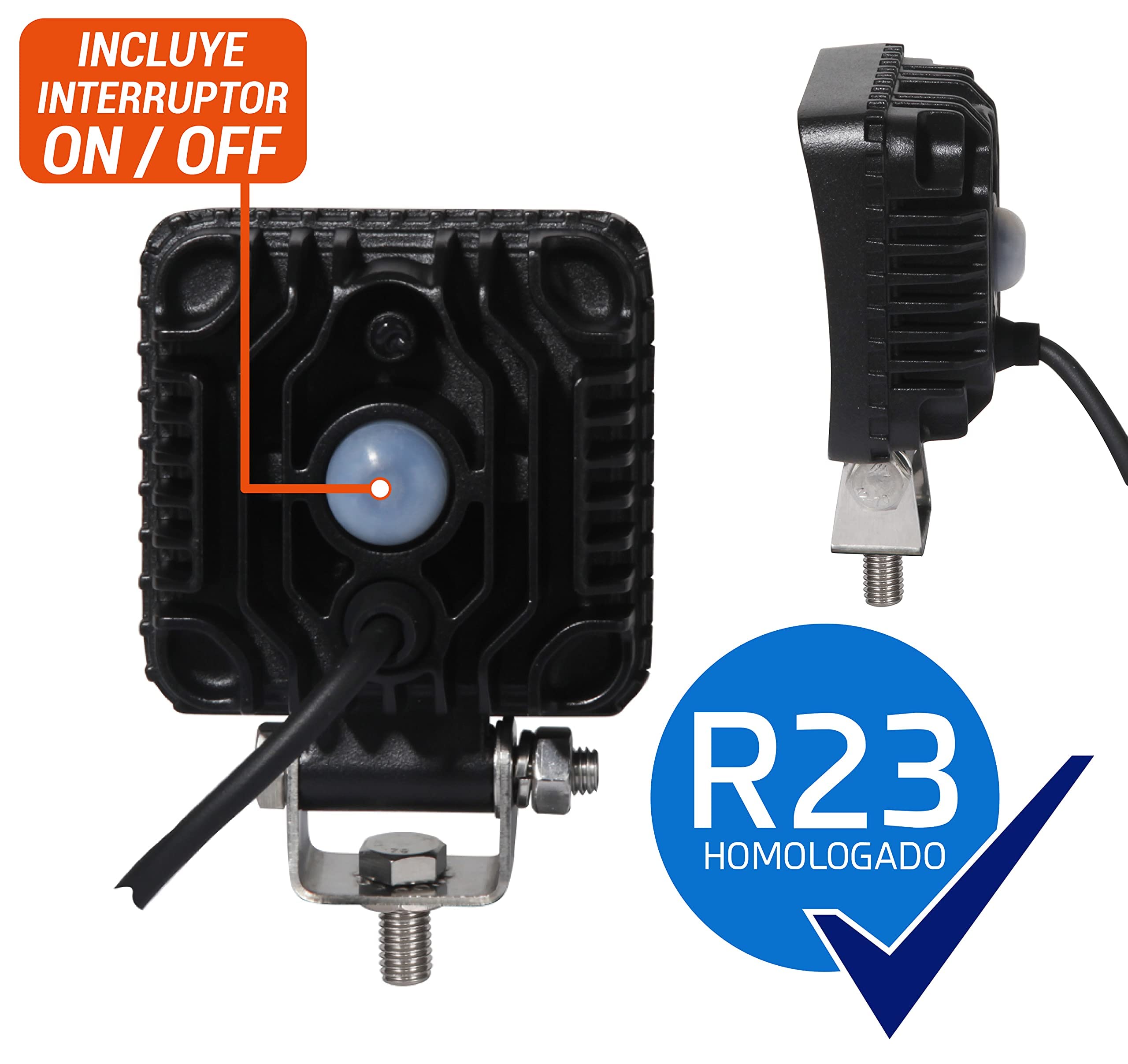 Ryme Automotive Foco de Trabajo LED 16W 1500 Lúmenes 10-30V IP67 Faro LED para Camión Coche 4x4 Tractor