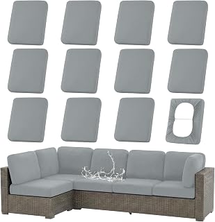 hyha Waterproof Outdoor Cushion Covers, Stretch Patio Slipcovers