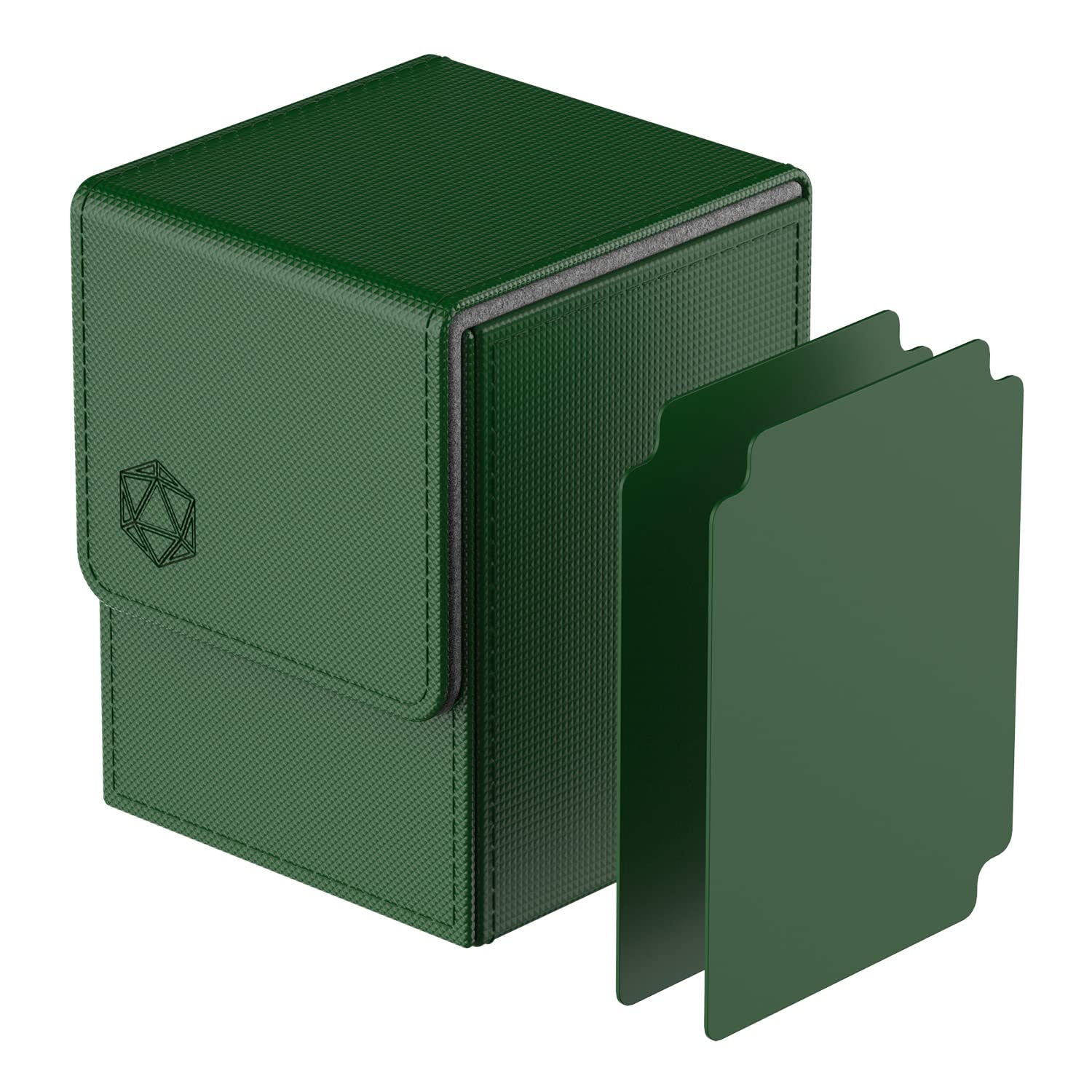 Pulchra Sammelkarten-Box – Für 110 Karten, Mit 2 Trennfächern, Magnetisch, Schwarz, Wasserfest