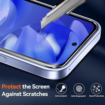 ivoler Cover for Google Pixel 9A, 1 Phone Case with 2 Packs Tempered Glass Screen Protector, [Military Protection] Shockproof Protective Thin - Clear