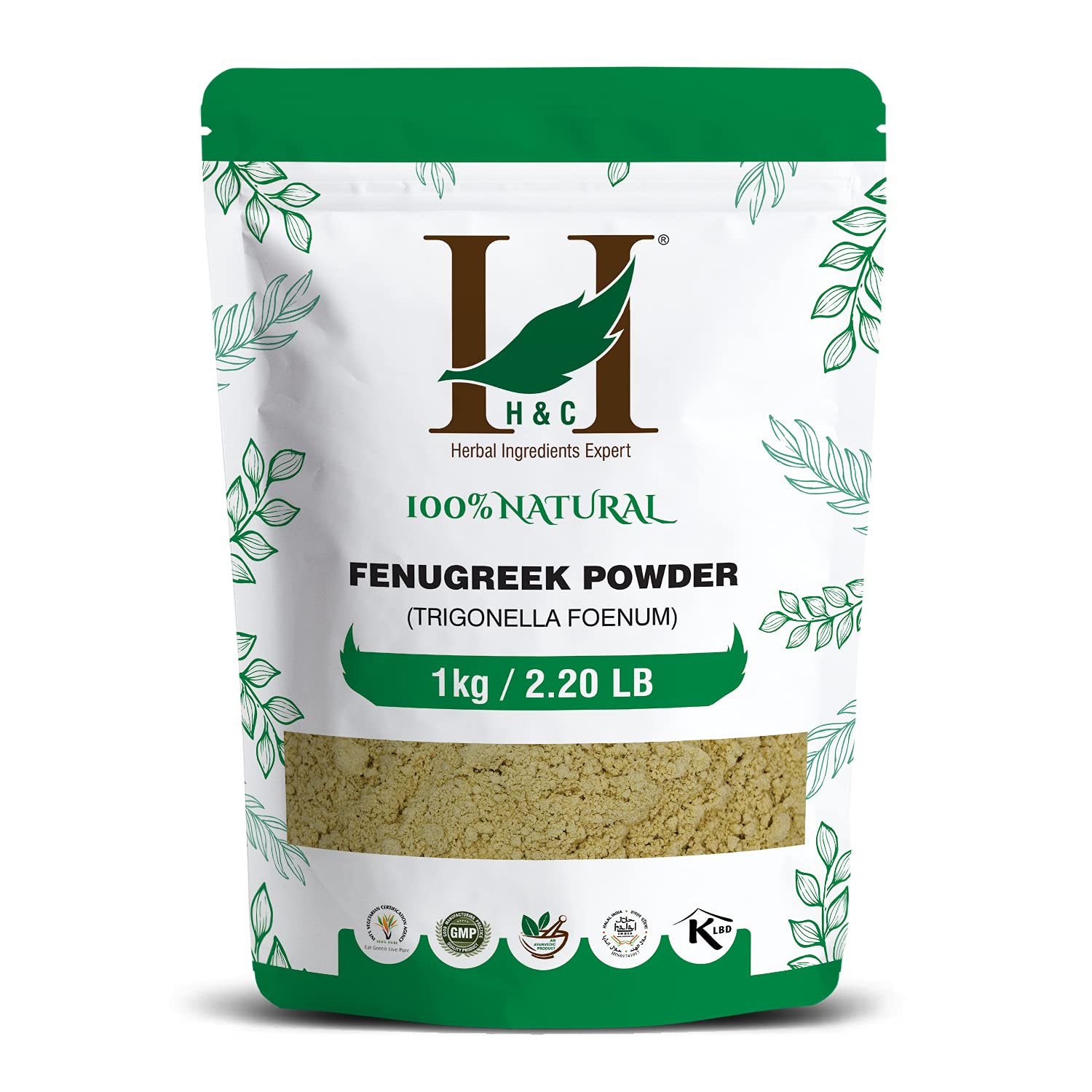 H&C Natural Fenugreek (Trigonella Foenum) Powder - 1 Kg Pack