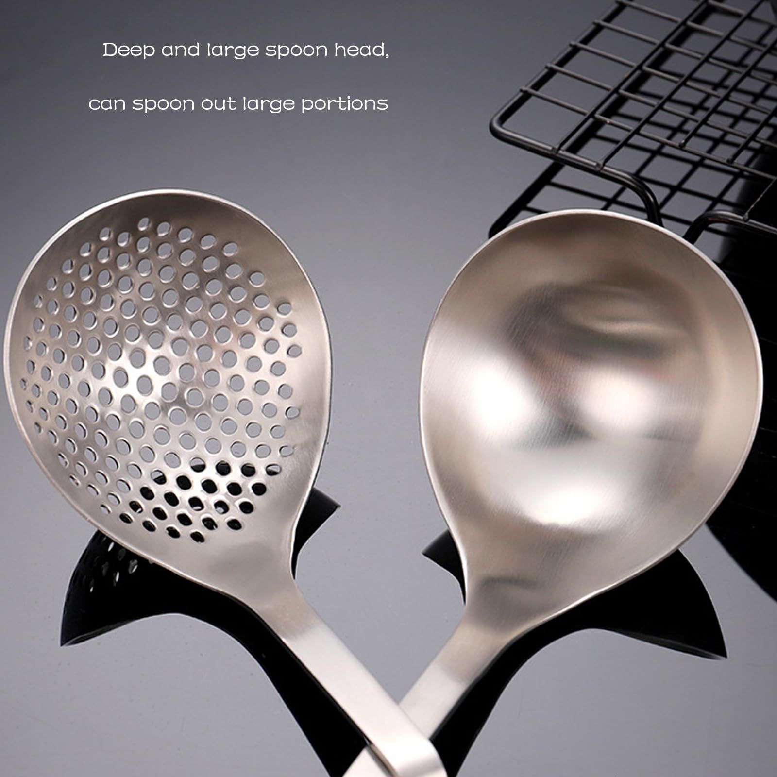 304 Soup Ladles ZDFQly 304 Stainless Steel Soup Ladle Set - 2 Piece 12 ...