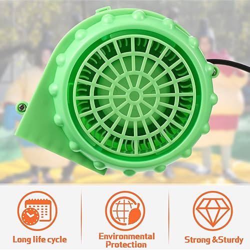 Miniatura 9 de Ventilador de disfraz verde mini ventilador inflable para dinosaurio disfraz inflable de disfraces para Halloween, Navidad, cosplay, disfraz