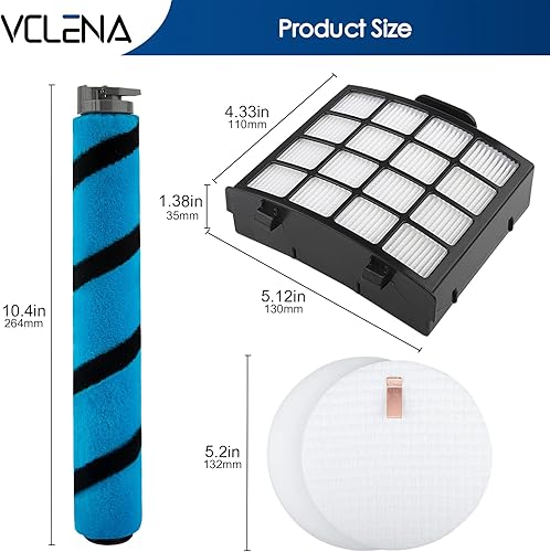 Vista 6 de AZ2002 Filtro de repuesto para aspiradora vertical Shark Vertex AZ2002 AZ2000 AZ2000 AZ2000W Shark Vertex DuoClean PowerFin Acessories, 2 filtros