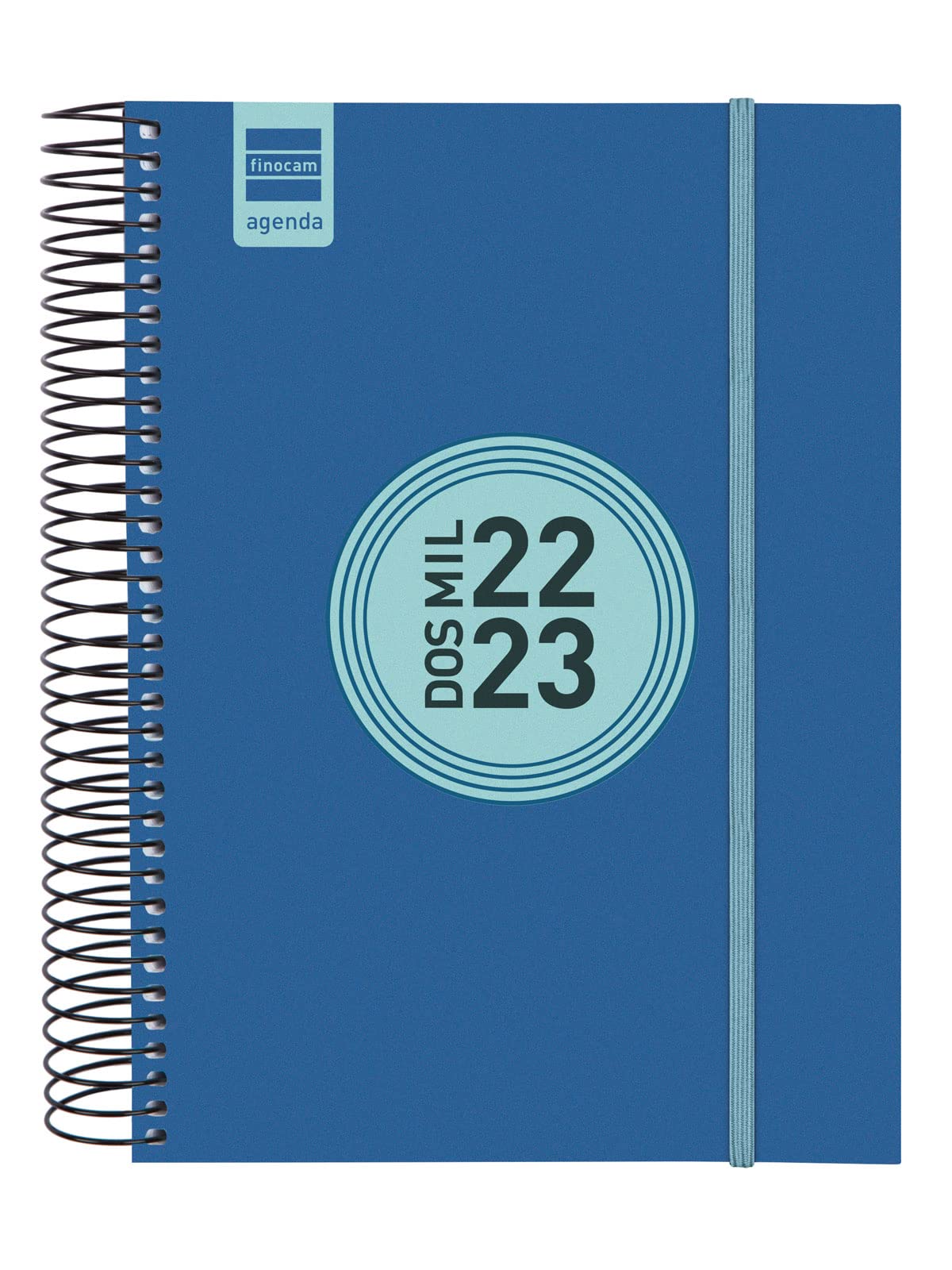 Finocam - 2022 2023 Espir Label 1 Day Page September 2022 - August 2023 (12 Months) Cobalt Blue Catalan