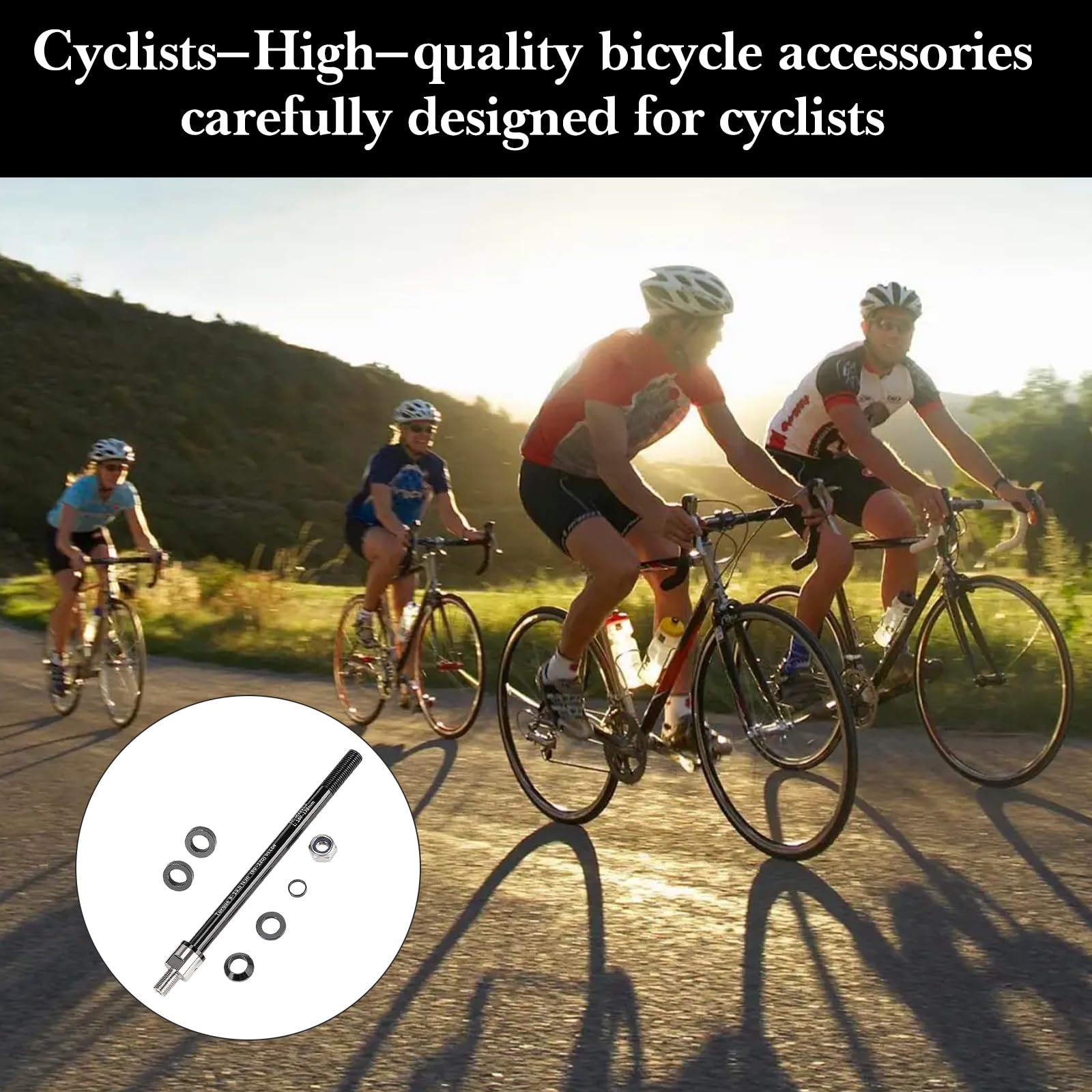 Steckachse Adapter M12 x 1,0 (160–178 mm) – Einstellbare Steckachse mit Fahrrad Achsadapter – Kompatibel mit den meisten Steckachse Fahrradanhänger Kupplungen