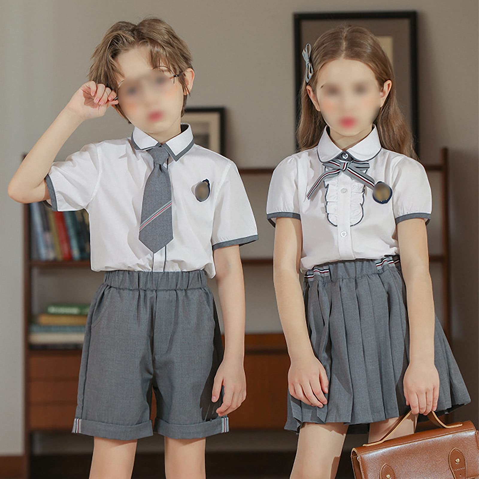 Kinder college schuluniform anzug im britischen stil, sommermode schulkleidung für grundschüler, kindergarten leistungskleidung