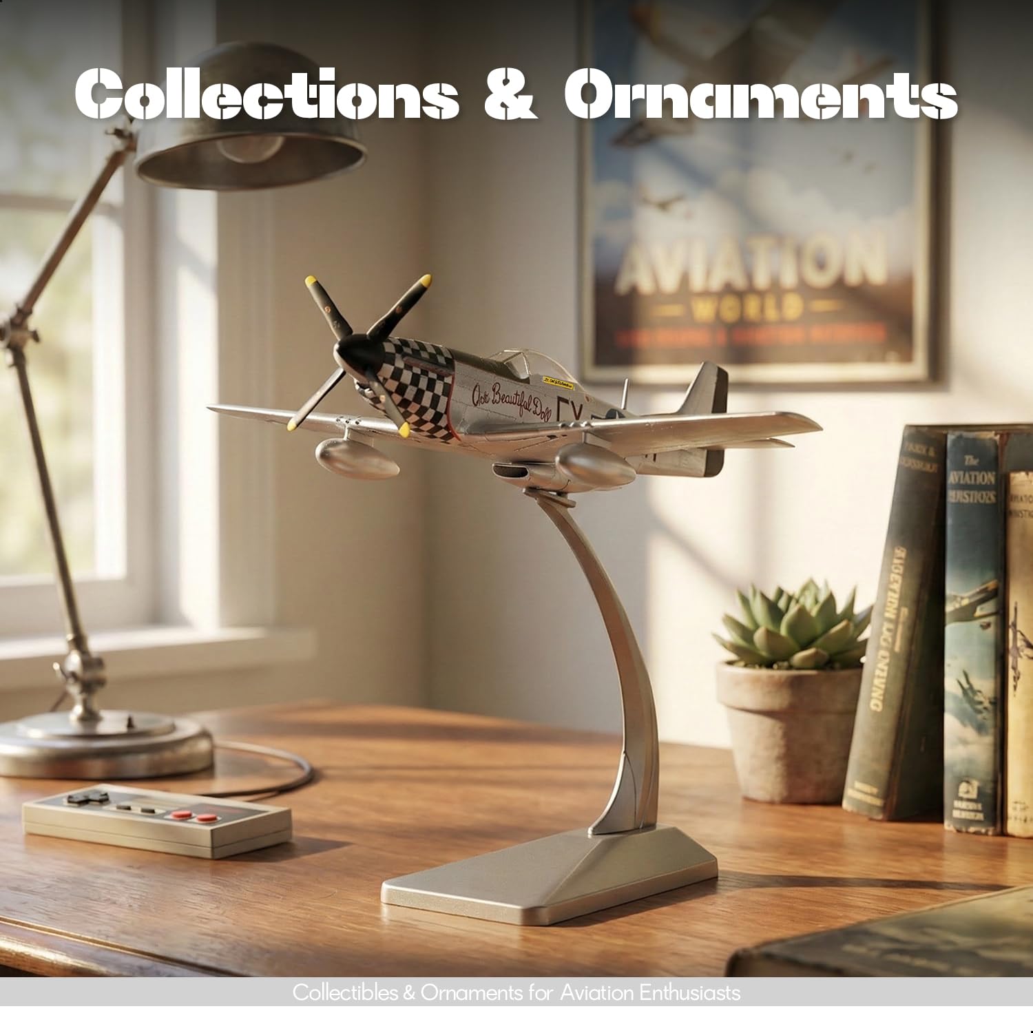 Maßstab 1:72 Nordamerikanische Luftfahrt P-51D Silber Mustang Fighter Modell WWII US-Kämpfer Militär Metall Druckguss Flugzeug Modellbausatz für Erwachsene Sammlung oder Geschenk