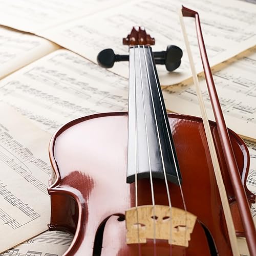 Miniatura 6 de Accesorio de instrumento musical de violín de sándalo rojo para principiantes y jóvenes jugadores, regalo para amantes de la música