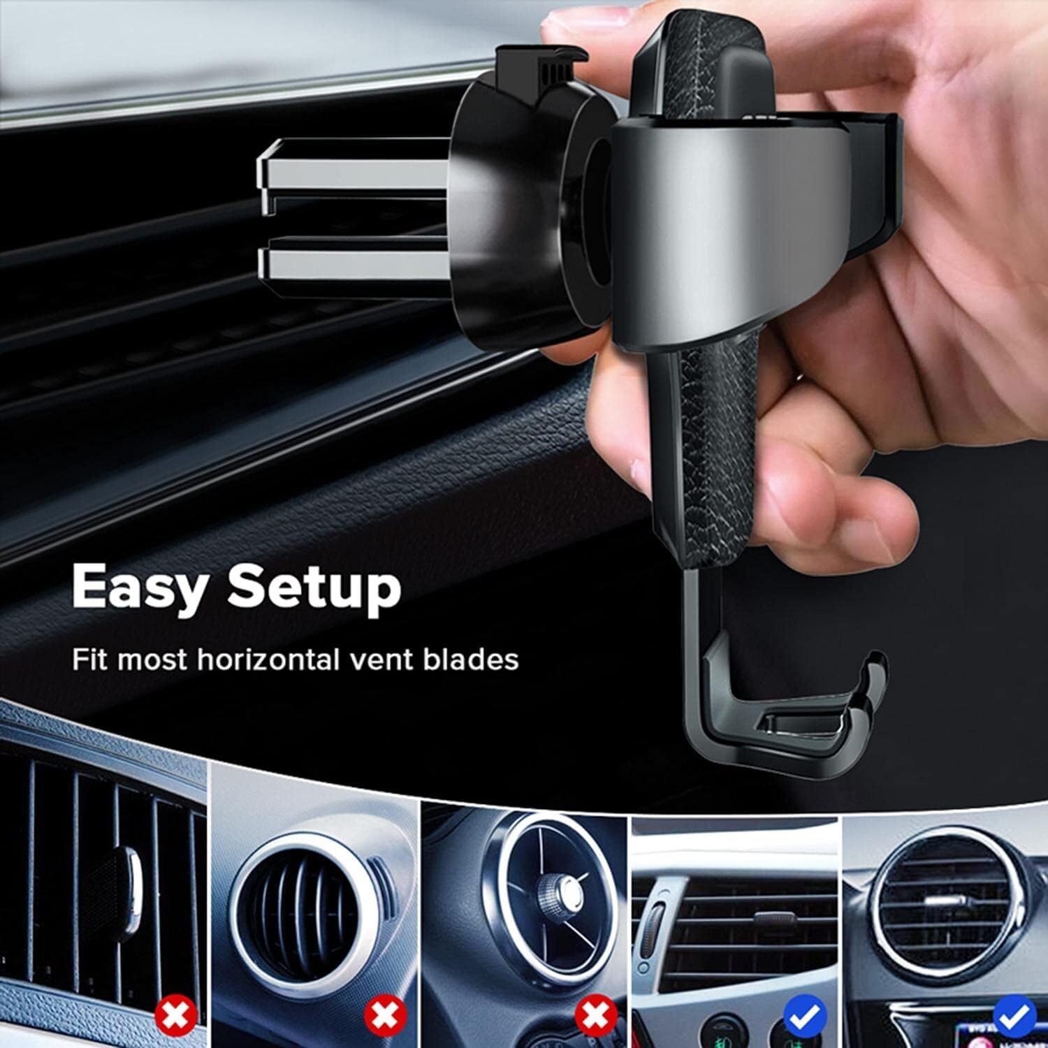 Soporte Móvil Soporte para Teléfono Celular para Automóvil Instalación De GPS Salida Aire para para Ventosa para Portátil para Coche(White)