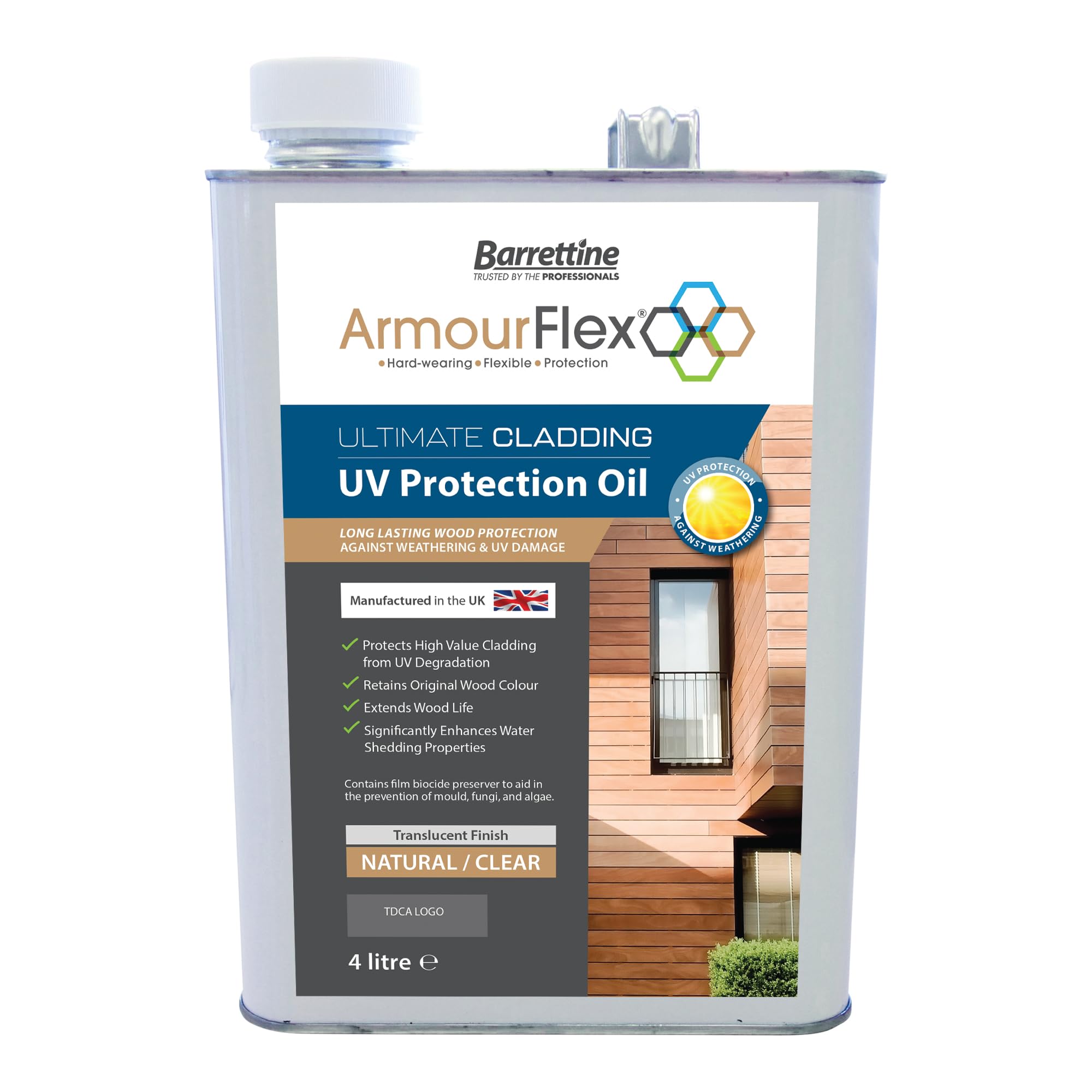 Armourflex Ultimate Cladding UV Protection Oil Natural Clear - 4 Litres