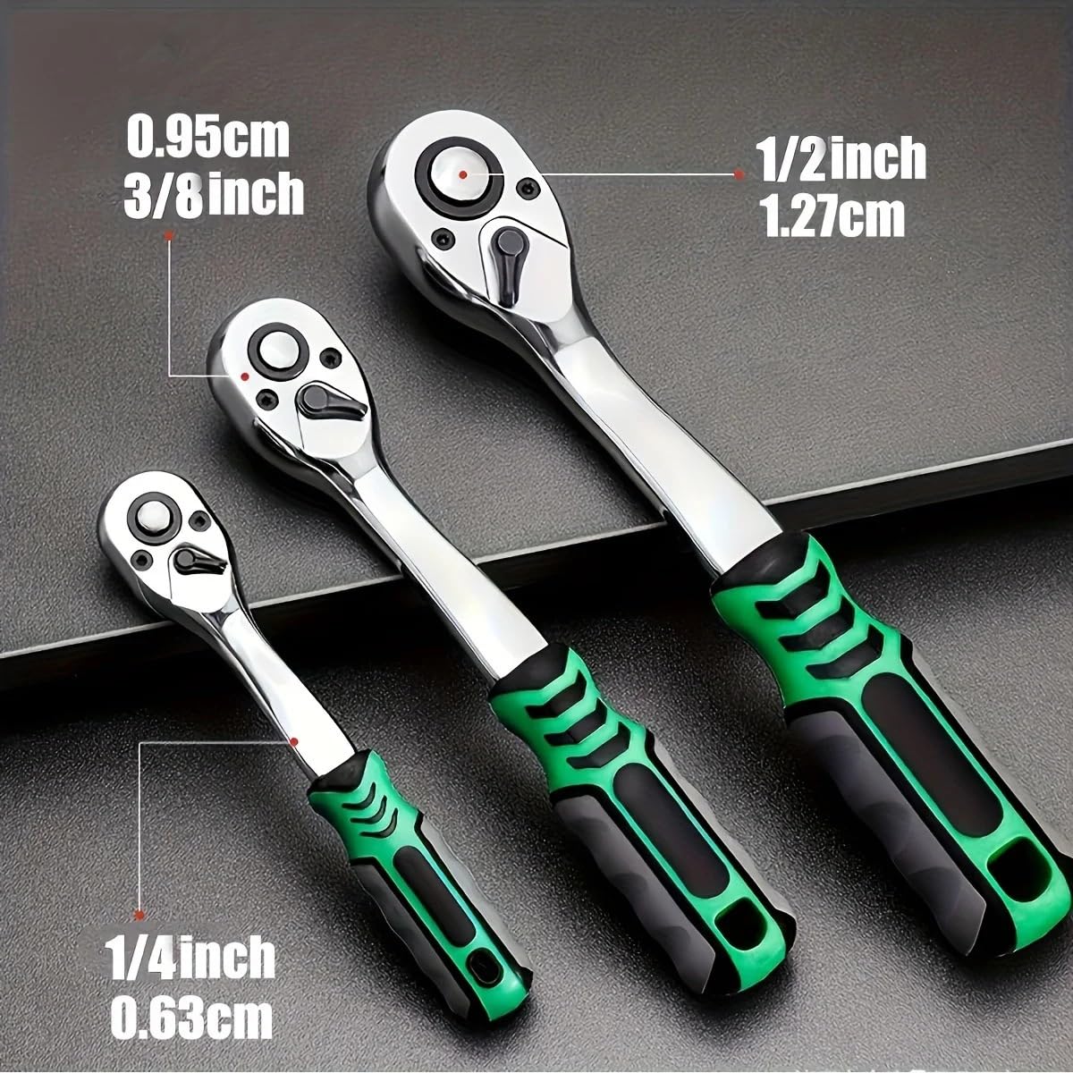 Telescopic Ratchet 72 zęby 12-częściowy zestaw kluczy grzechotkowych 1/4 "-3/8" -1/2" Szybkozłączka dwustronna rękojeść używana mały klucz dynamometryczny(G)