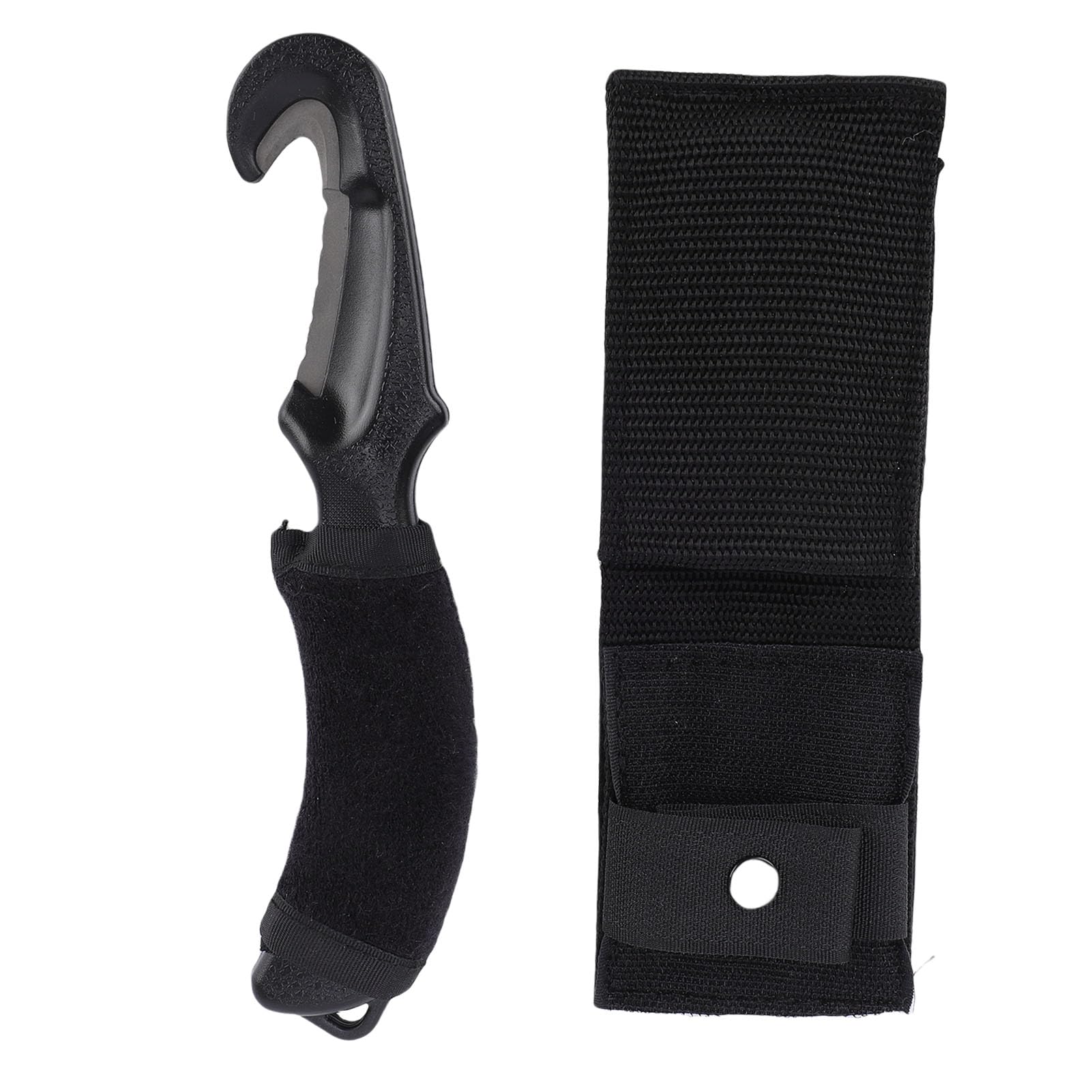 Coupe-Ligne de Plongée, Coupeur de Sauvetage de sécurité à Bord dentelé en Alliage Ti avec Pochette de Rangement, pour Accessoire de Plongée sous-Marine