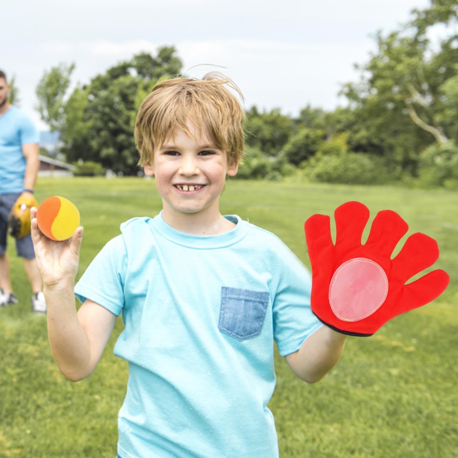 E Prendi La Palla - Set Di Giochi E Prendi La Palla | Giocattolo Sportivo Per Genitori E Figli Con Racchette Da Presa | Set Di Palline Appiccicose, Guanto In Morbido, Materiale In