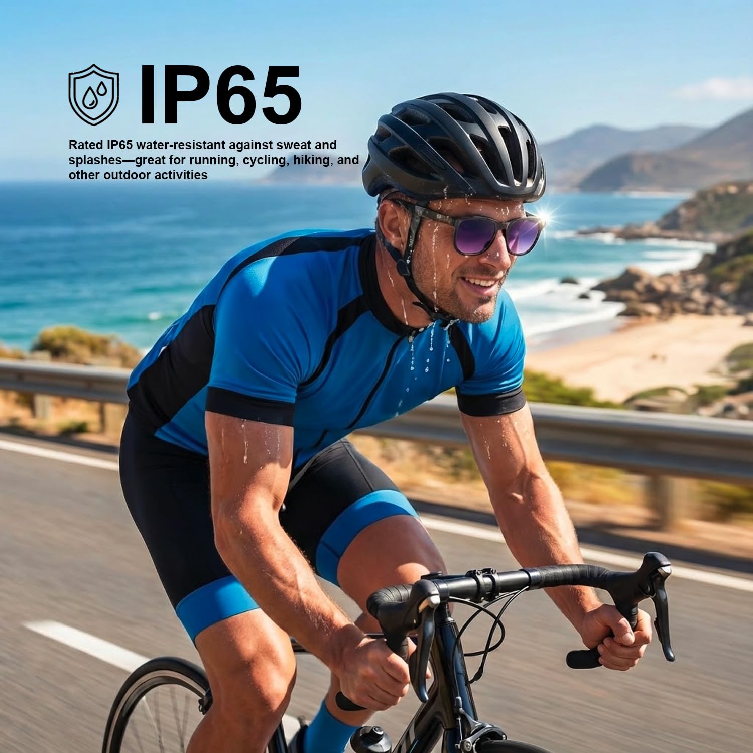 AI Smart Brille mit Kamera, 8MP HD Bluetooth Kamera Brille, 1080P Videoaufnahme Sonnenbrille für Damen Herren, Echtzeitübersetzung, Sprachassistent, Open-Ear Audio für Reisen, Meetings & Vlogging