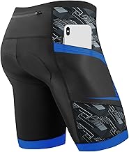 Cycorld Radlerhose Herren mit Sitzpolster 4D, Radhose Herren Fahrradhose Atmungsaktiv Elastische und Schnelltrocknend Bike Hose