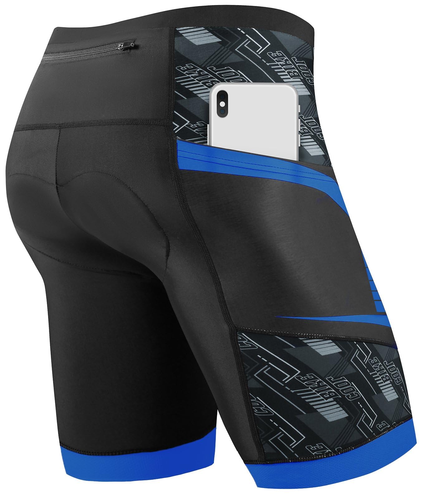 Pantaloncini Da Ciclismo Uomo Santic - Imbottitura 4D, Traspiranti, Con Tasche Con Cerniera