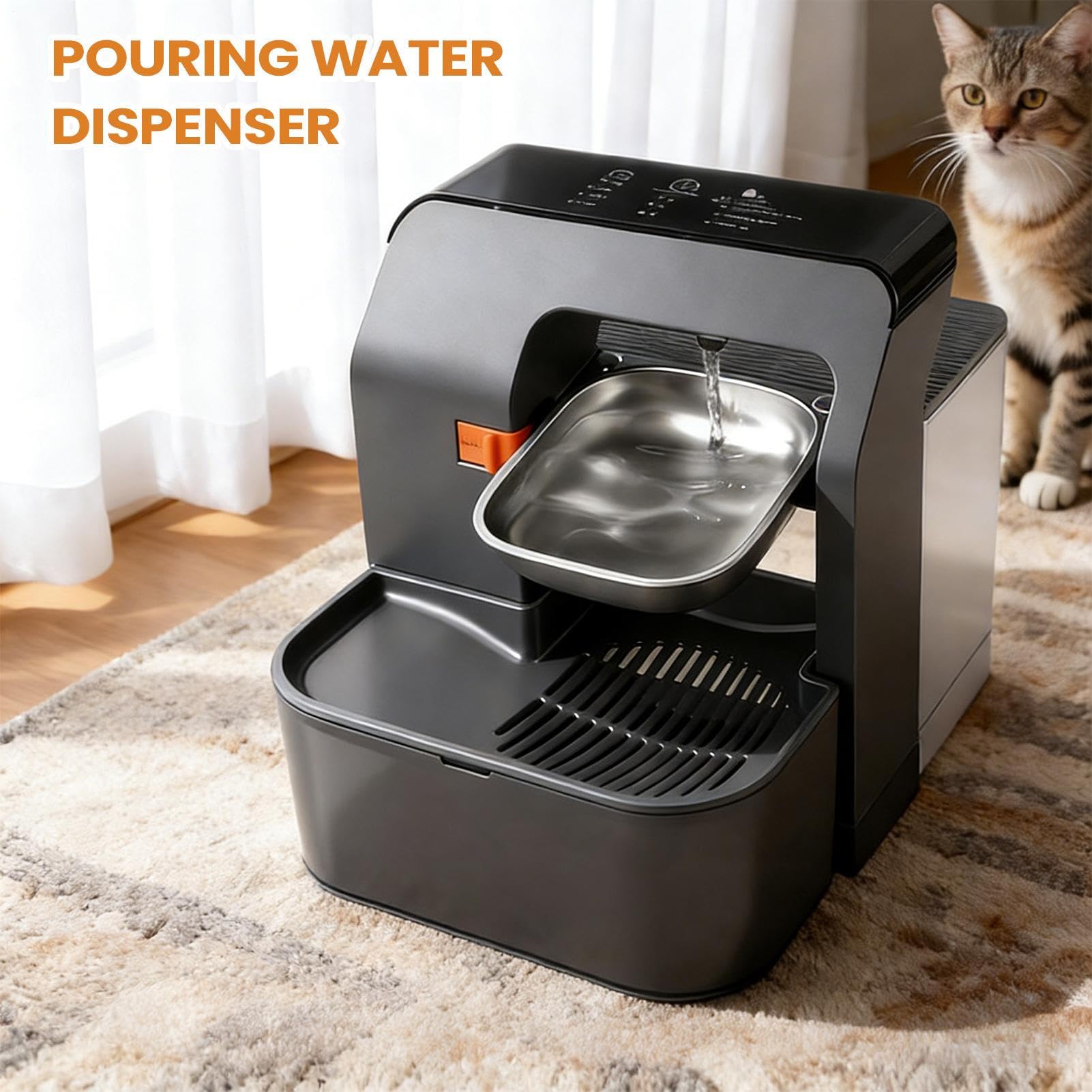 Dispenser Acqua per Cani Bevitore Silenzioso Da 3,2 Litri