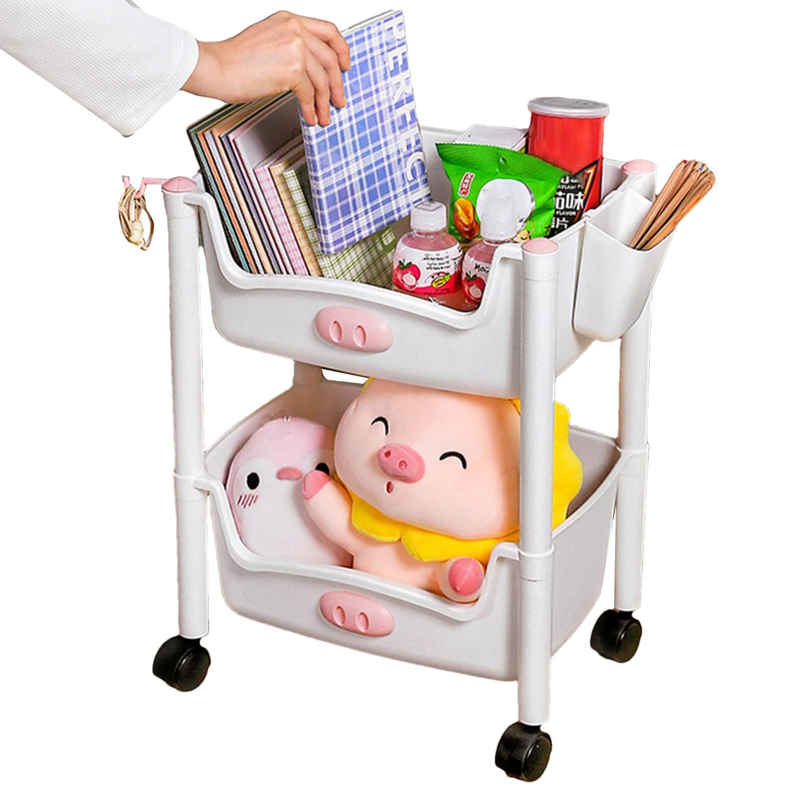 Chariot utilitaire robuste en acier avec paniers de stockage mobiles
