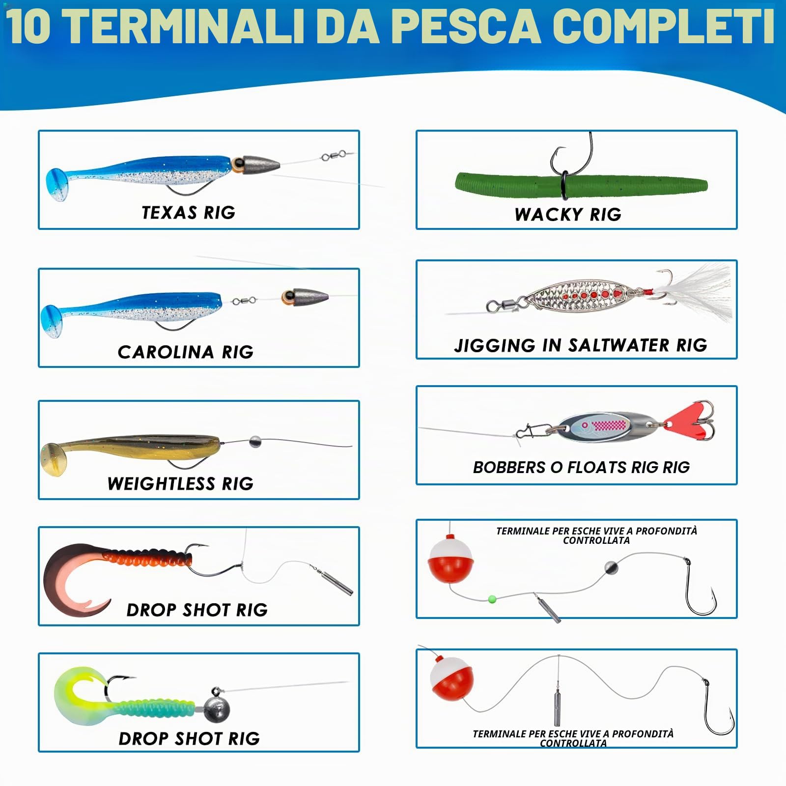 THKFISH Kit di esche da pesca, 299 pezzi Kit Mare Accessori per acqua dolce Inclusa ami da Pesca piombini Esche Artificiali Spinning Attrezzatura da Pesca, regalo perfetto