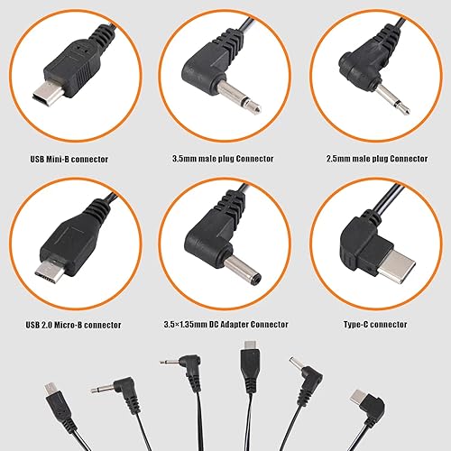 Miniatura 2 de Caja de fuente de alimentación externa con seis conectores tipo e interruptor de encendidoapagado para varios equipos de CC, como algunos tipos de