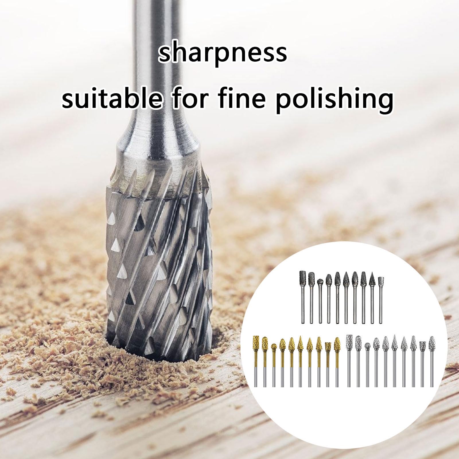10Pieces Alloy Steel Rotary Burrs With Double Cut Design Grinding Head Bits For Efficient Cutting And Smooth Operations