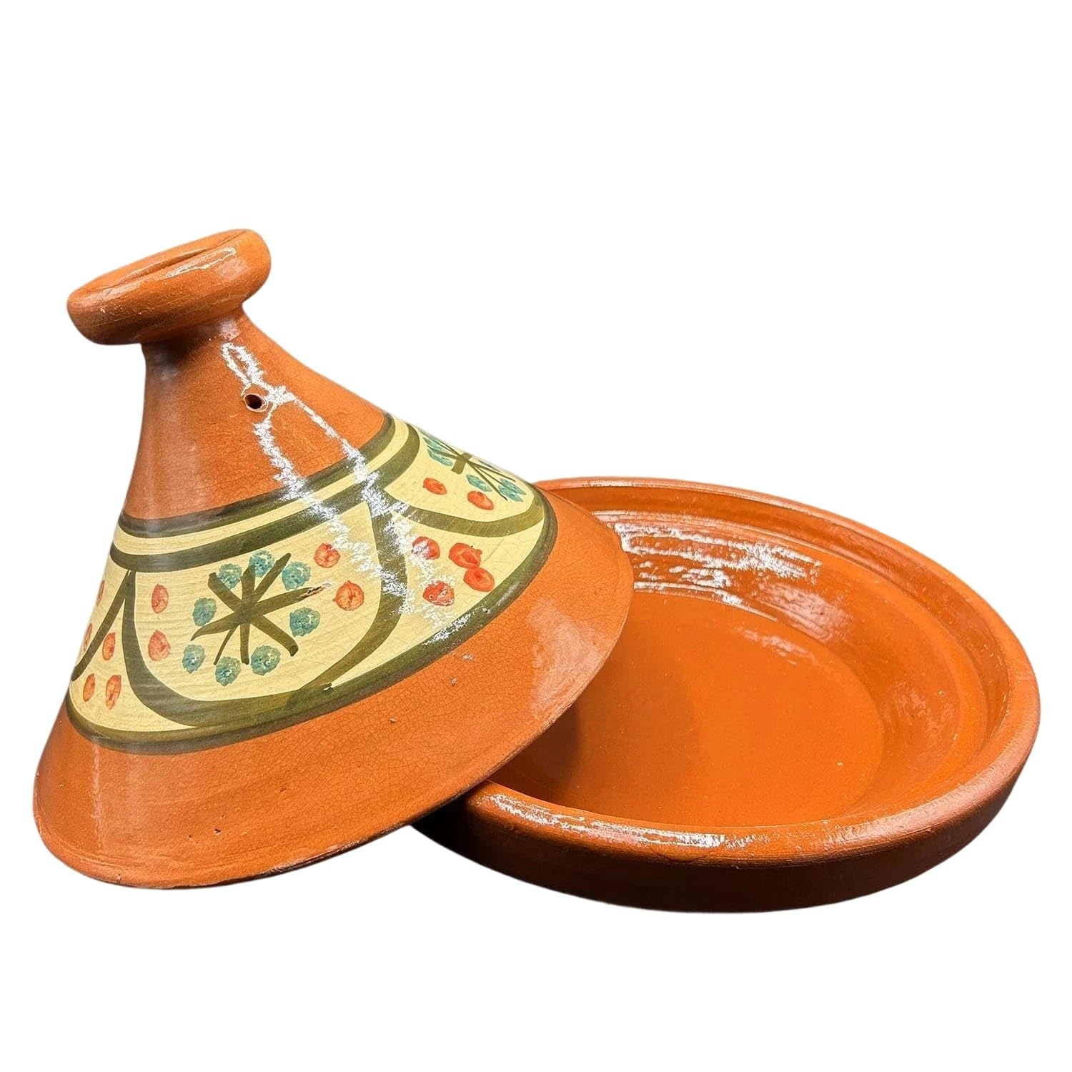 Tajine XL 35 cm in Terracotta Dipinta a Mano – Pentola Tradizionale Marocchina/Tunisina + Ebook Gratuito 3107251013