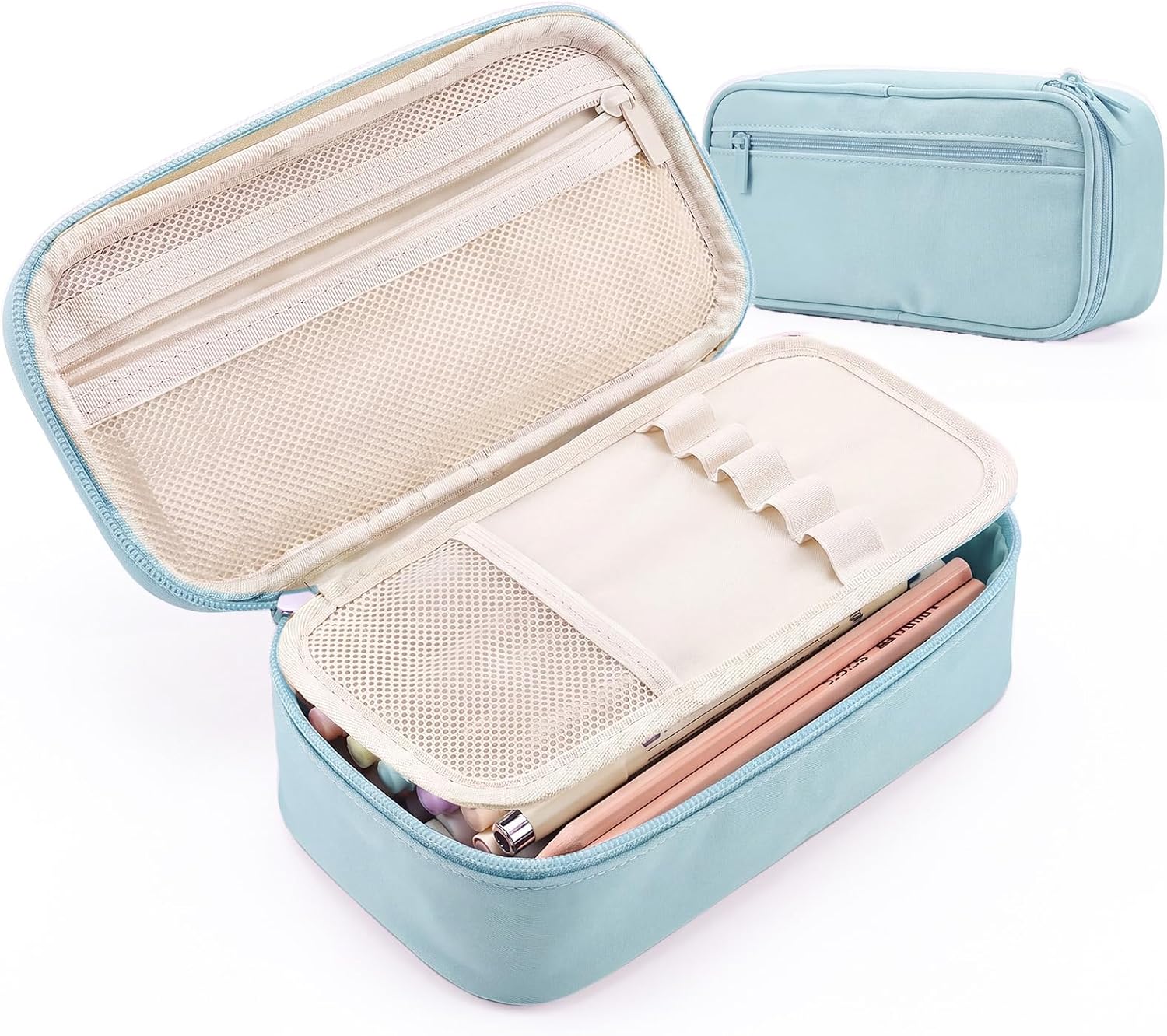  Pencil Case, Large Storage Organizer, Makeup Bag, Teacher Must - have, Big Pencil Pouch, Marker Case for College thumbnail
