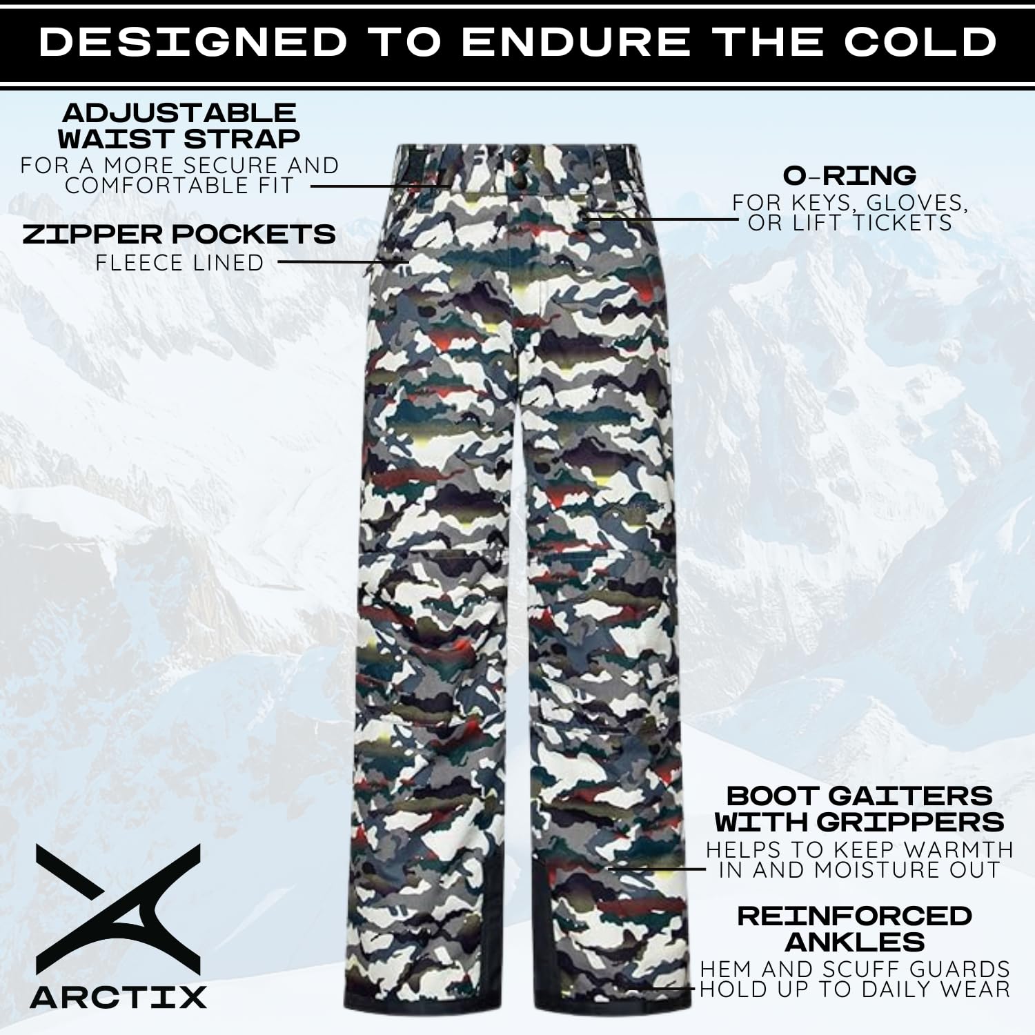 ARCTIX Snow Pants With Reinforced Knees And Seat - spodnie-narciarskie Uniseks - niemowlęta
