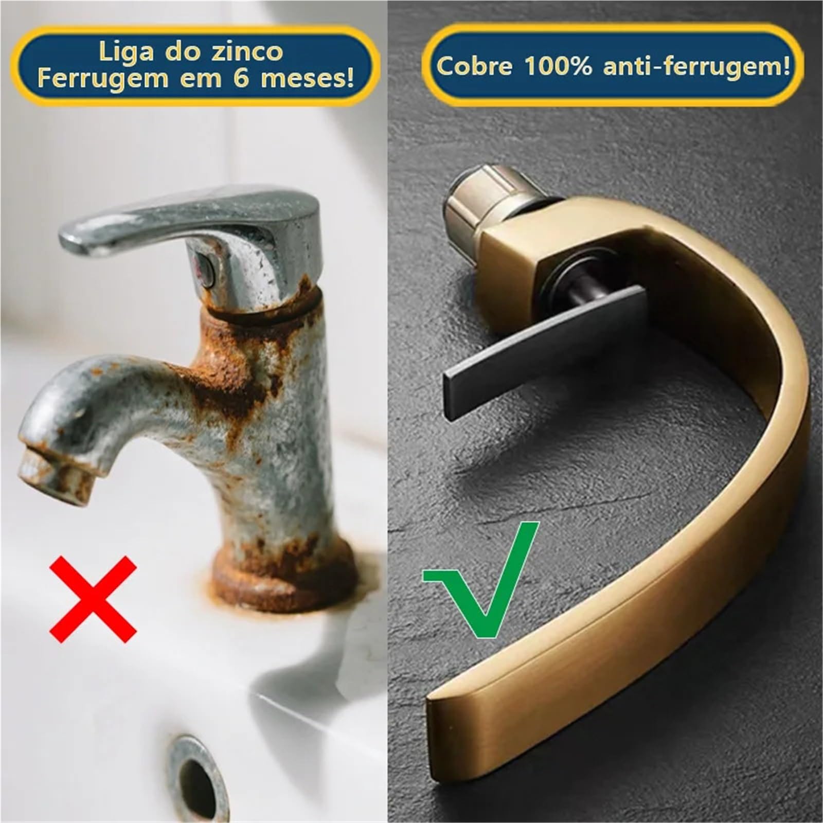 Robinet de lavabo salle bain en or brossé, robinet cuivre à commande unique avec mitigeur, monotrou doré for(Rose Gold)
