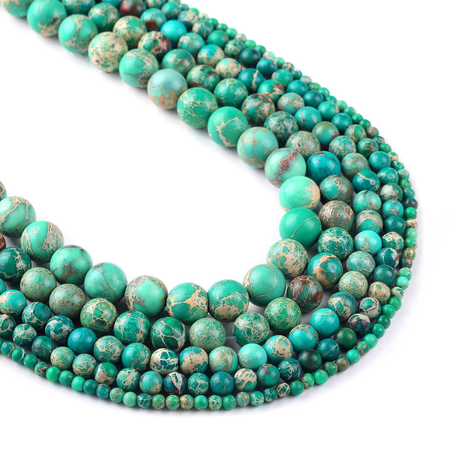 Rosebeading Green Sea Sediment Jasper Beads,6Mm Round Gemstones, Full Strand 15"