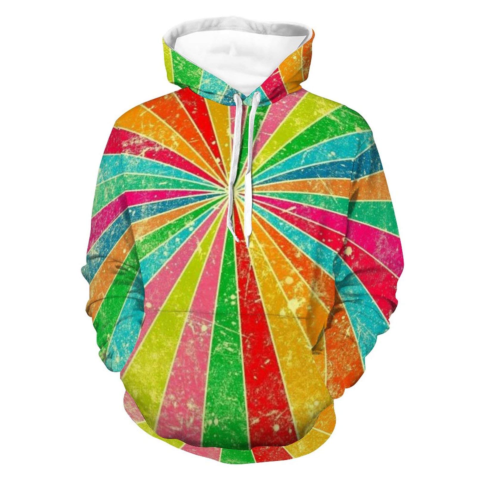 AERICKON Unisex Realistic Print Hoodie Skin-friendly Hooded Sweatshirts Long Sleeve Fashion Sweater with Pocket for Women Men