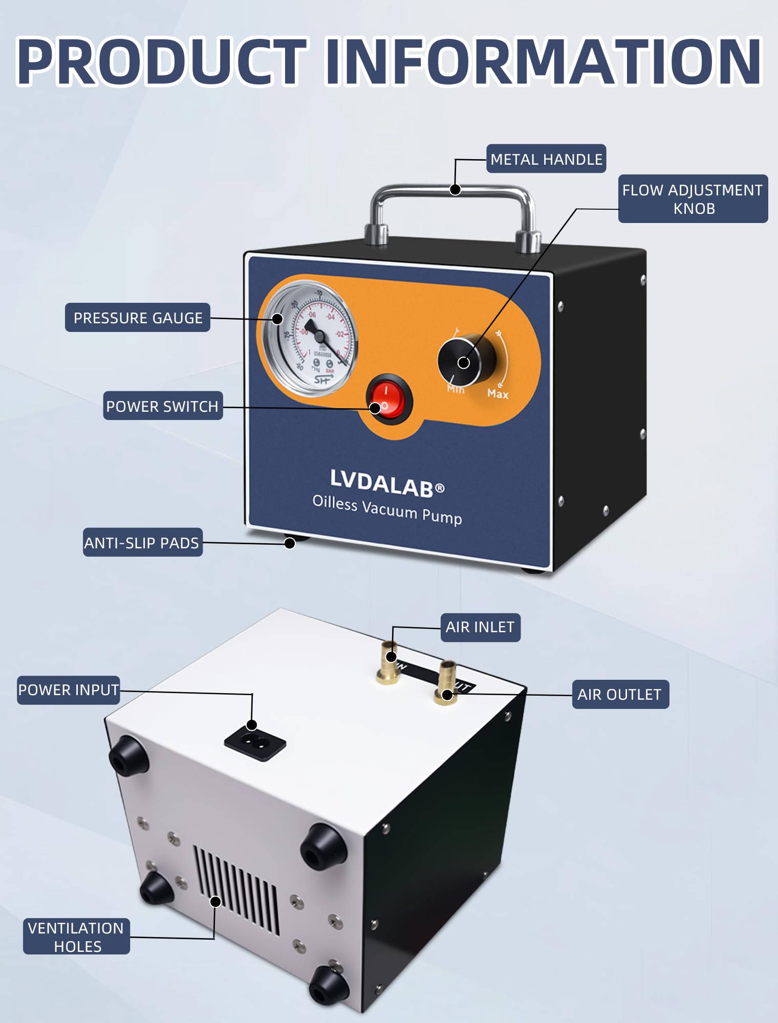 Lab Vacuum Pump - Oilless Diaphragm Pump -7