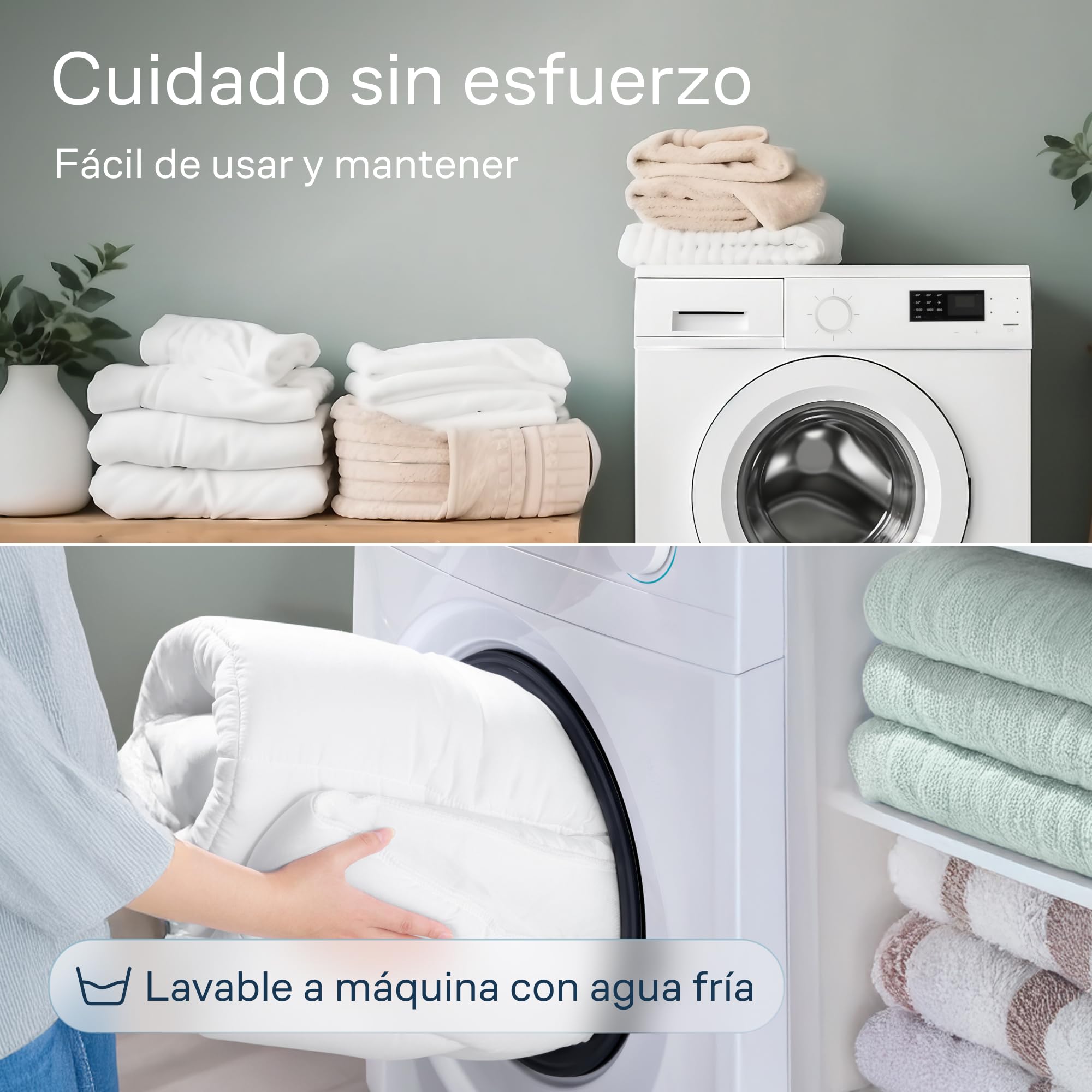 Niagara Sobrecolchón de algodón | Topper para colchón 160 x 200 cm | Grosor 2.5 cm | Refrescante, Transpirable para aliviar el Dolor de Espalda, Bolsillos Profundos para colchones de 20-50 cm