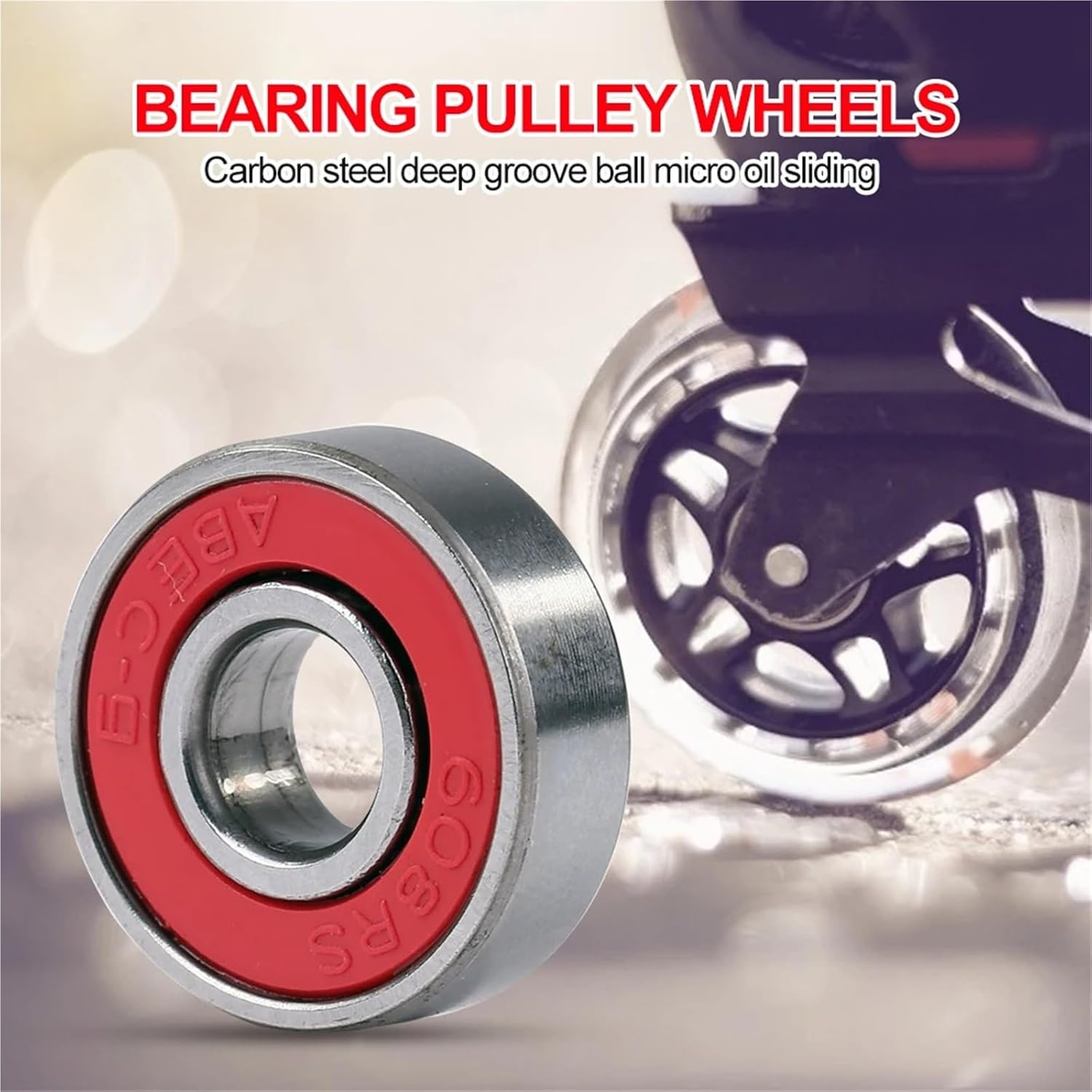 10pcs Ball Bearing 608ZZ 608RS Deep Groove Double Shielded Miniature Bearings for Skateboard Scooter 3D Printers Bearings(608ZZ Silver)