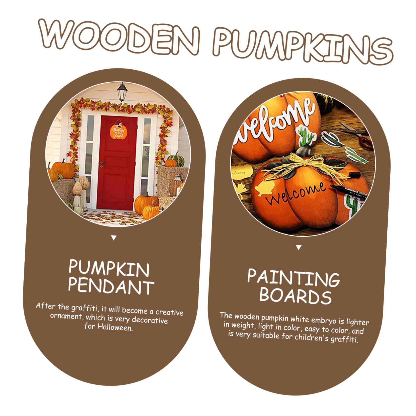 Tofficu 8 Juegos Chispas De Calabaza Plantilla De Pintura De Halloween Manualidades Para Plantillas De Dibujo De Halloween Plantilla De Calabaza De Halloween Madera 3 Piezas * 8