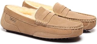 UGG AS Mens Moccasins Australian Sheepskin Wool Lining Water Resistant Nonslip