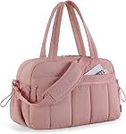 BAGSMART Gym Bag for Women, Duffle Bag for Travel with Wet Pocket, Lightweight Carry on Weekender Duffel, Water Resistant, Chocolate, Medium, Gym Bag