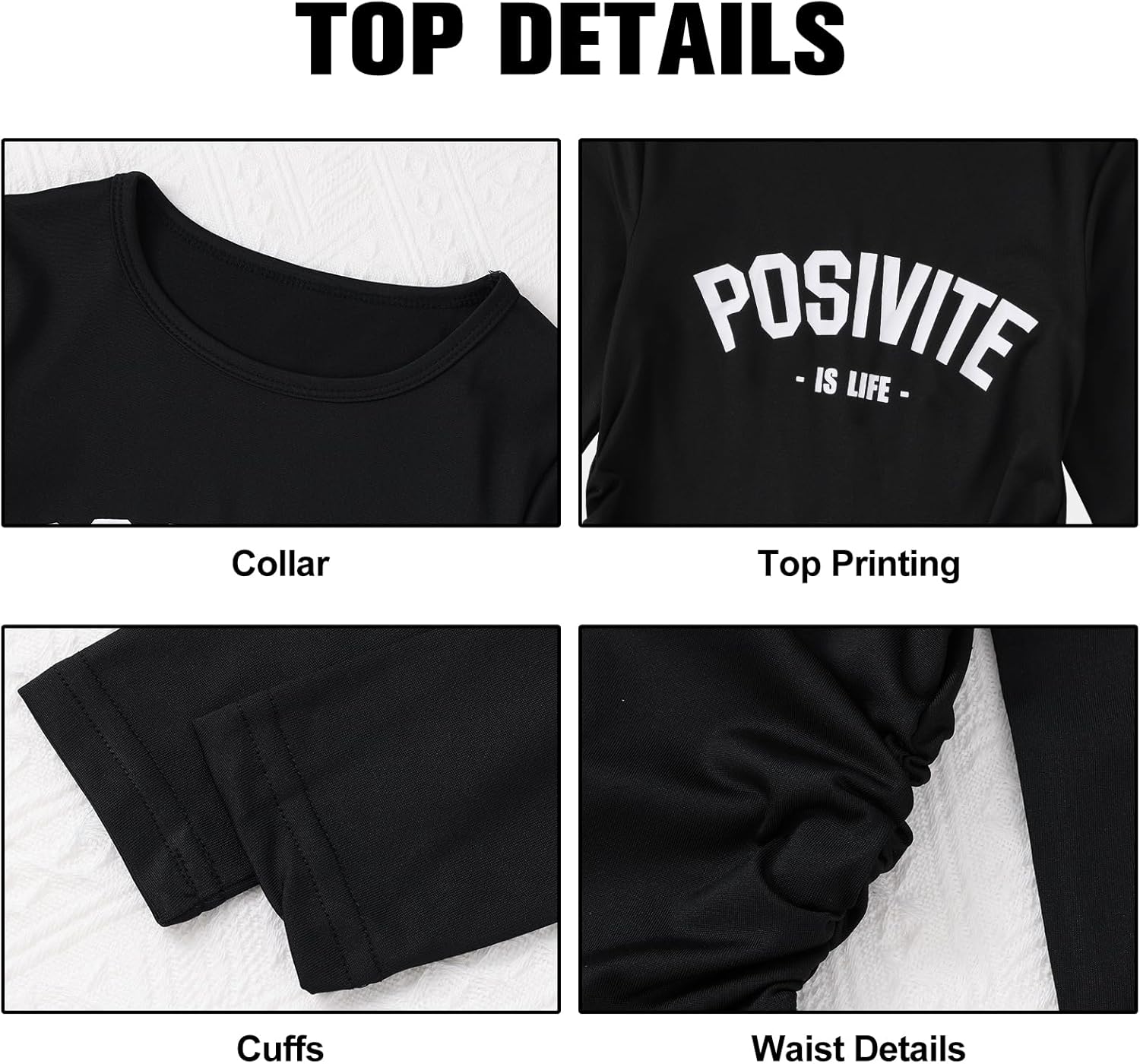 Zupora Girls 2 Piece Outfits Kids Clothes Ruched Top Long Sleeve T Shirt Camo Pants Set Girls' Clothing Sets 6-14 - Image 5