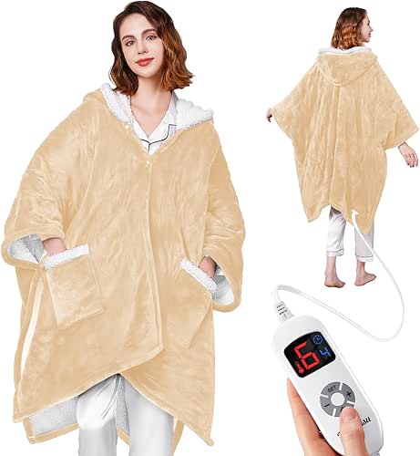 Yokimisu Wearable Heated Blanket - Cozy Gift for Women, Mom,