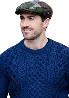 Irish Tweed Patch Cap, Trinity Style, 100% Irish Wool, Made in Ireland