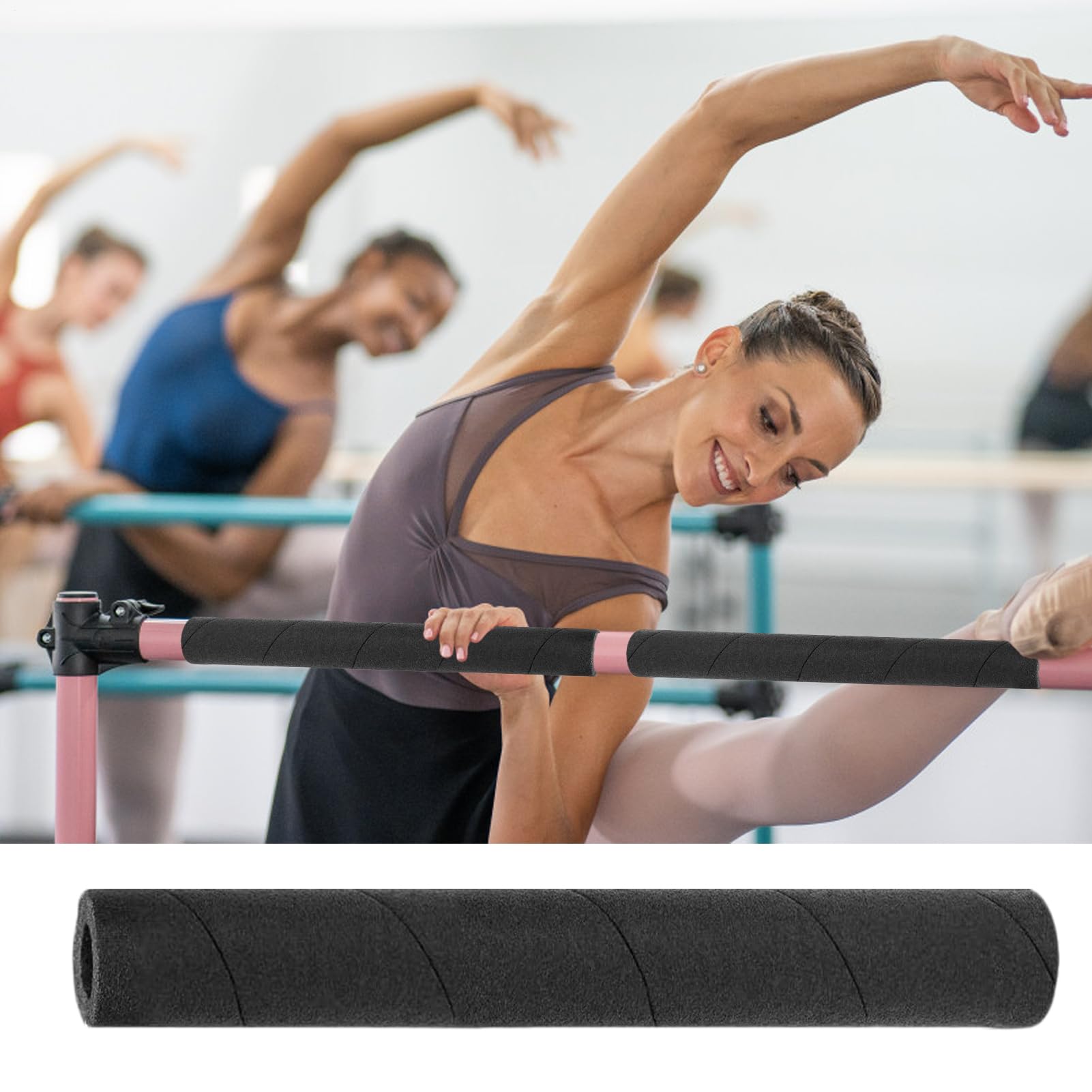 Tubes en Mousse - Lot de 6 Housses de Protection - Revêtements de Tube Noir Creux pour Poignées de Machine d'Exercice et Équipements d'Intérieur et d'Extérieur