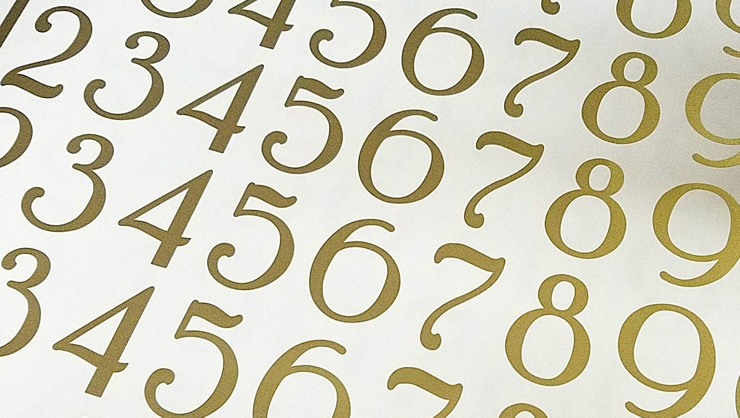 Victorian Mailbox Numbers (2 inch, Soft Gold)
